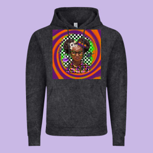 Halloween African Girl Vintage Hoodie Designed By Barkaloodesign