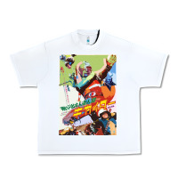 White KIKAIDA POSTER Urban Heavy Tee - FloraArt