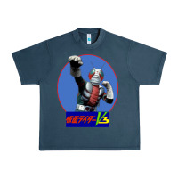 Midnight Navy KAMEN RIDER V3 PUNCH Urban Heavy Tee - FloraArt