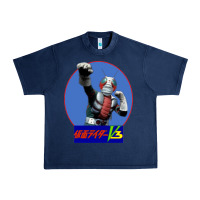 Navy KAMEN RIDER V3 PUNCH Urban Heavy Tee - FloraArt