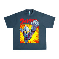 Midnight Navy ultraman exclusive yellow Urban Heavy Tee - FloraArt