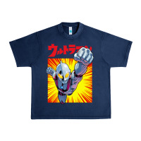 Navy ultraman exclusive yellow Urban Heavy Tee - FloraArt