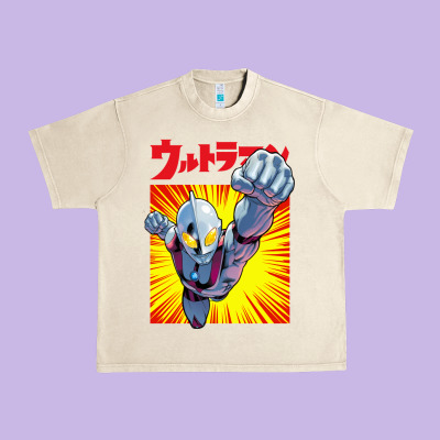 Ultraman Exclusive Yellow Urban Heavy Tee Designed By Floraart
