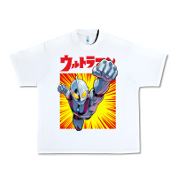 White ultraman exclusive yellow Urban Heavy Tee - FloraArt