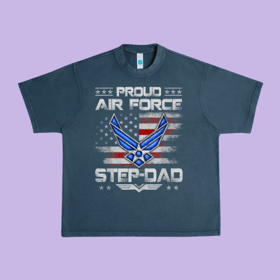 Proud Air Force Step Dad Veteran Vintage Flag Veterans Day T Shirt Urban Heavy Tee Designed By Floraart