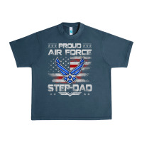 Midnight Navy proud air force step dad veteran vintage flag veterans day t shirt Urban Heavy Tee - FloraArt