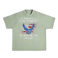 Oil Green proud air force step dad veteran vintage flag veterans day t shirt Urban Heavy Tee - FloraArt