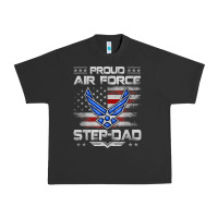 Pigment Black proud air force step dad veteran vintage flag veterans day t shirt Urban Heavy Tee - FloraArt