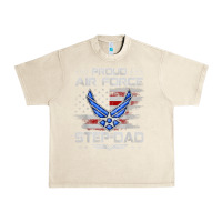 Sandshell proud air force step dad veteran vintage flag veterans day t shirt Urban Heavy Tee - FloraArt