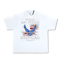 White proud air force step dad veteran vintage flag veterans day t shirt Urban Heavy Tee - FloraArt