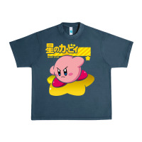 Midnight Navy kirby men's pink Urban Heavy Tee - FloraArt