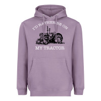 Lavender I'D Rather Be On My Tractor Heavyweight Hoodie - Bettercallsaul