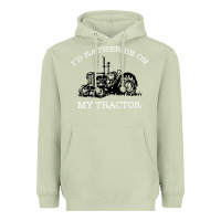 Matcha I'D Rather Be On My Tractor Heavyweight Hoodie - Bettercallsaul