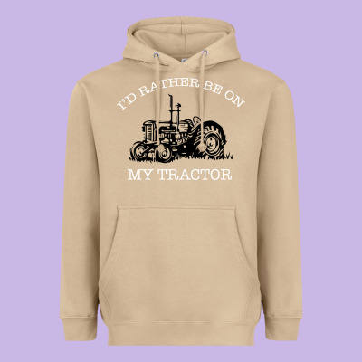 I'd Rather Be On My Tractor Heavyweight Hoodie Designed By Bettercallsaul