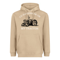Mushroom I'D Rather Be On My Tractor Heavyweight Hoodie - Bettercallsaul