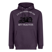 Plum I'D Rather Be On My Tractor Heavyweight Hoodie - Bettercallsaul