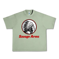 Oil Green Savage Arms Urban Heavy Tee - FloraArt