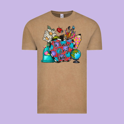 To Teacher Is To First Love Vintage Tee Designed By Cowhidedigitalart