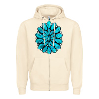 Sandshell turquoise gemstone jewelny Zipper Hoodie - RanaPortraitStore