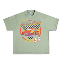 Oil Green cars lightning mcqueen Urban Heavy Tee - FloraArt