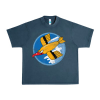 Midnight Navy Ww2 91St Bomb Squadron Flying Fortress Soaring Bird Patch Urban Heavy Tee - FloraArt
