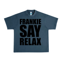 Midnight Navy Frankie Say Relax Essential Urban Heavy Tee - FloraArt