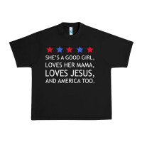 Black she's a good girl, she's loves her mama, loves jesus t shirt Urban Heavy Tee - FloraArt