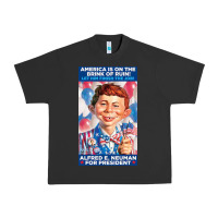 Pigment Black alfred e. neuman for president Urban Heavy Tee - FloraArt
