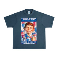 Midnight Navy alfred e. neuman for president Urban Heavy Tee - FloraArt