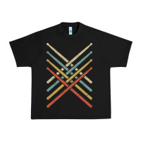 Black retro vintage drummer tshirt 70s 80s distressed drum sticks long sleev Urban Heavy Tee - FloraArt