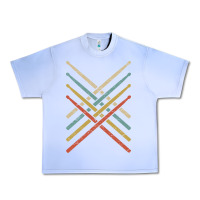 Grape Ice retro vintage drummer tshirt 70s 80s distressed drum sticks long sleev Urban Heavy Tee - FloraArt