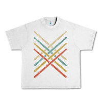 Lunar Rock retro vintage drummer tshirt 70s 80s distressed drum sticks long sleev Urban Heavy Tee - FloraArt