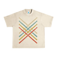 Sandshell retro vintage drummer tshirt 70s 80s distressed drum sticks long sleev Urban Heavy Tee - FloraArt