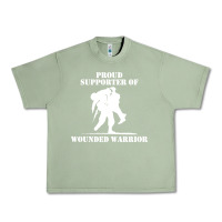Oil Green wounded warrior Urban Heavy Tee - FloraArt