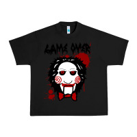 Black Billy Puppet Saw Jigsaw Inspired Urban Heavy Tee - FloraArt