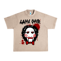 French Oak Billy Puppet Saw Jigsaw Inspired Urban Heavy Tee - FloraArt