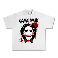 Lunar Rock Billy Puppet Saw Jigsaw Inspired Urban Heavy Tee - FloraArt