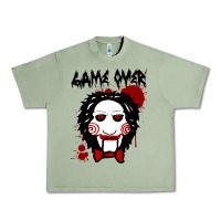 Oil Green Billy Puppet Saw Jigsaw Inspired Urban Heavy Tee - FloraArt