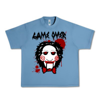 Pebble Blue Billy Puppet Saw Jigsaw Inspired Urban Heavy Tee - FloraArt