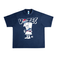 Navy schoolhouse rock vote with bill with white type t shirt Urban Heavy Tee - FloraArt