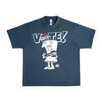 Midnight Navy schoolhouse rock vote with bill with white type t shirt Urban Heavy Tee - FloraArt