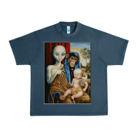 Midnight Navy alien chimp baby religion conspiracy poster Urban Heavy Tee - FloraArt