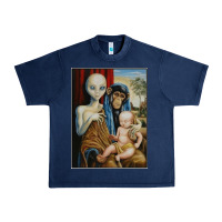 Navy alien chimp baby religion conspiracy poster Urban Heavy Tee - FloraArt