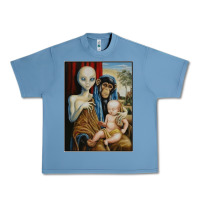 Pebble Blue alien chimp baby religion conspiracy poster Urban Heavy Tee - FloraArt