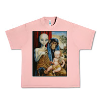 Salmon alien chimp baby religion conspiracy poster Urban Heavy Tee - FloraArt