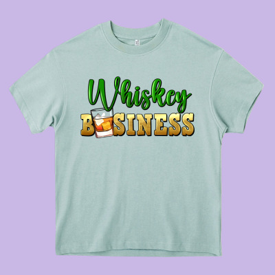 Whiskey Business Heavy Core Tee Designed By Fadigitalartstudio