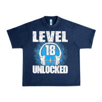 Level 18 Unlocked Birthday 18 Years Gamer Premium T Shirt Urban Heavy Tee | Teevron