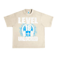 Sandshell Level 18 Unlocked Birthday 18 Years Gamer Premium T Shirt Urban Heavy Tee - FloraArt
