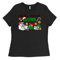 Black Santa's Favorite Cashier Ladies Tee - LillyAllenDesigns