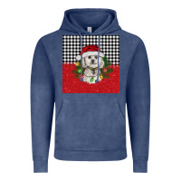 Vintage Denim Christmas Bichon frise dog Vintage Hoodie - BarkalooDesign